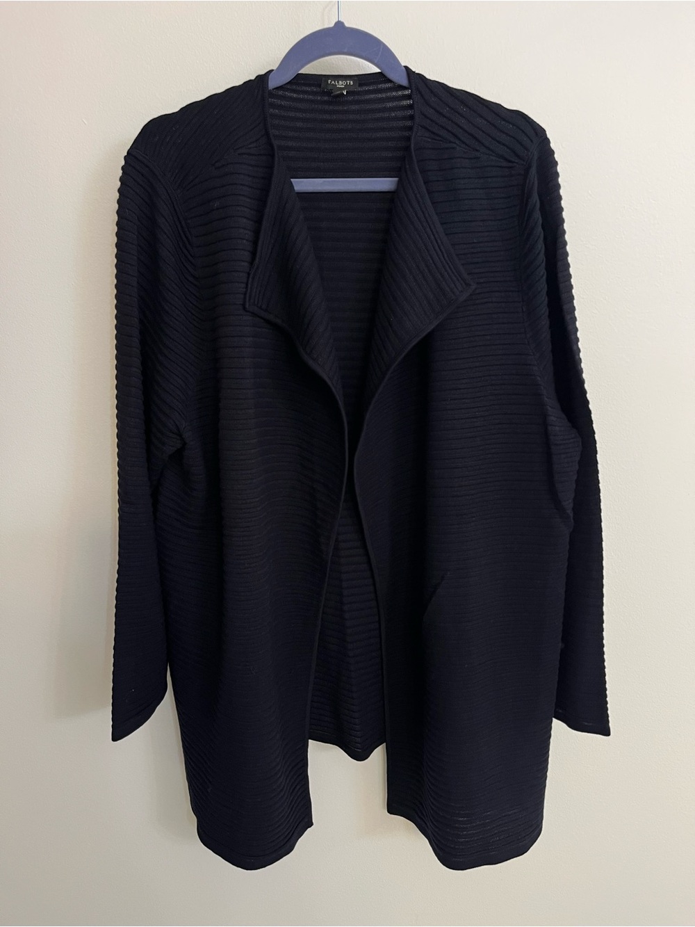 Talbots 3X Talbots Ribbed Open-Front Women's Sweater Cardigan
